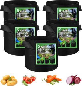 5 Pack Vegetable Grow Bags