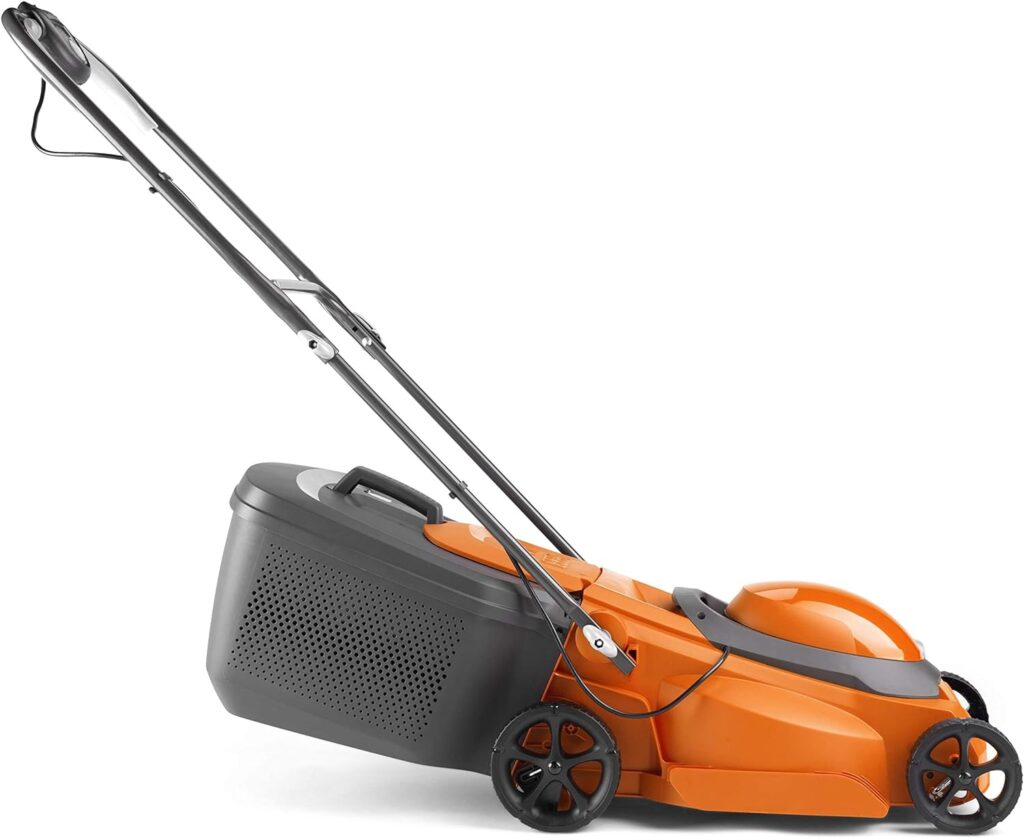 Flymo EasiMow 300R Electric Rotary Lawn Mower - 30 cm Cutting Width, 30 Litre Grass Box, Close Edge Cutting, Rear Roller, Manual Height Adjust, Comfortable to Manoeuvre, Foldable Handles, Lightweight