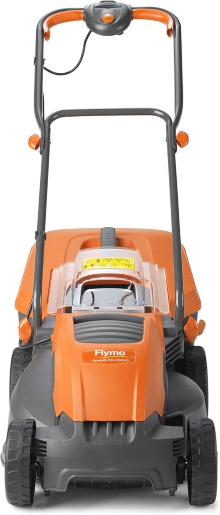 Flymo Speedi-Mo 360C Electric Wheeled Lawn Mower, 1500 W, Cutting Width 36 cm, Orange/black