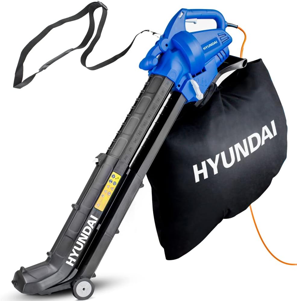 Hyundai 13 33cm 1200w Corded Electric Lawnmower 230v / 240v lightweight with Roller Mulching, 3 cutting heights, 30L grass bag, Foldable handles, 3 Year Warranty