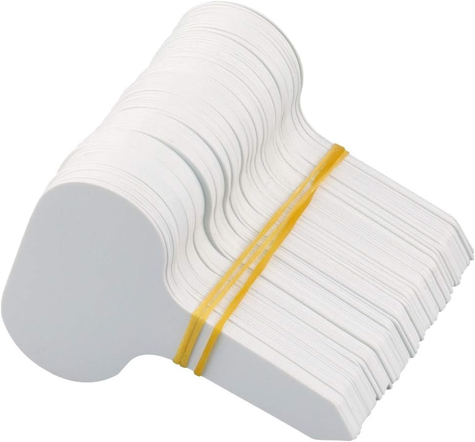 KINGLAKE 100Pcs Plant Labels White Garden Labels Tags Plastic Plant Markers for Herb Seedling Vegetables