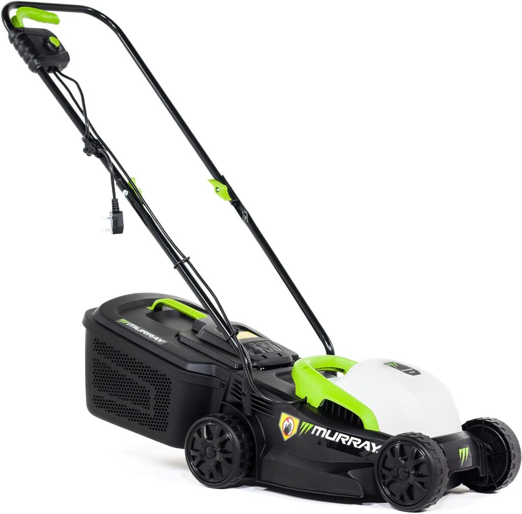 Murray Corded Electric Lawnmower 2-in-1 - Compact Lawn Mower 1200W/32cm with Grass Box 27L for Small Lawns - Ergonomic Soft Grip for Easy Grass Cutting, Overload Protection