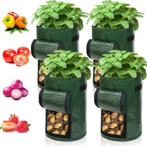 4 Pack 7 Gallon Potato Grow Bag Set