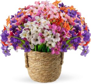 ZCOINS 12 Bundles Artificial Flowers Plants