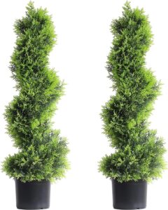 Spiral Topiary Artificial Cypress Tree