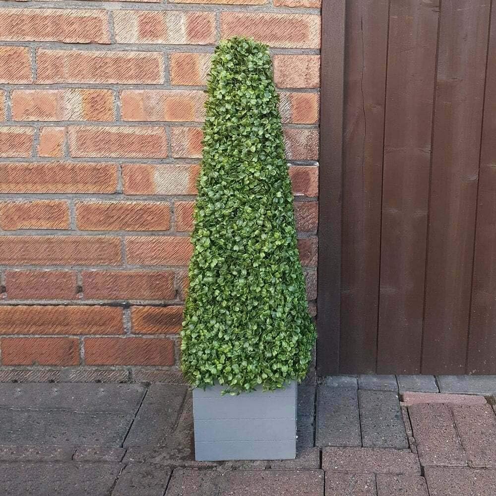 Artificial Trees 3ft Pyramid Cone Tree Artificial Topiary Plant 3 feet wood - Outdoor Indoor UK artificial trees - Topiary trees (2)