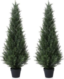 CROSOFMI Artificial Plants Outdoor 125 cm Fake Cedar Tree