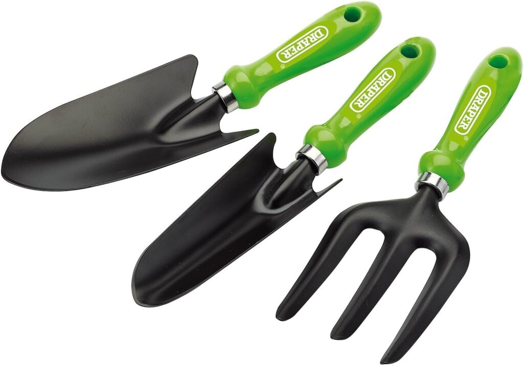 Draper 83972 Easy Find Gardening Hand Tool Set - Green (3-Piece),34x20.5x4.3 cm