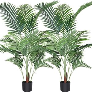 Fopamtri Artificial Areca Palm Plant