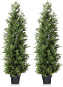 Fopamtri Artificial Plants Indoor Cypress Trees