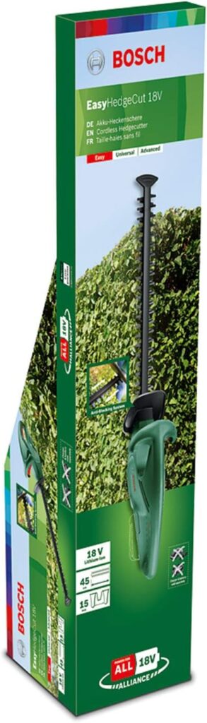 Bosch Home and Garden Cordless Hedge Cutter EasyHedgeCut 18V-44-11 (1x 2.0 Ah Battery; 18 Volt System; Blade Length 44 cm; for Trimming Smaller Hedges; in Carton Packaging)