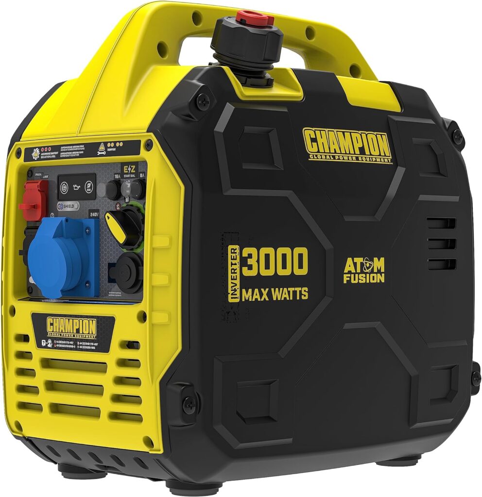 Champion Power Equipment 92001i 2200 Watt Petrol Portable Inverter Generator - 240V, 79cc Engine, 4.0L - The Mighty Atom - Super Lightweight, True Sine Wave, EZ Start, Ultra Quiet