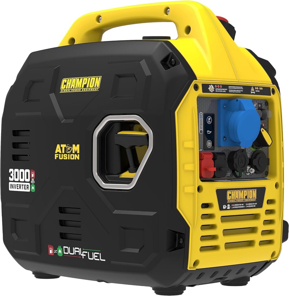 Champion Power Equipment 92001i 2200 Watt Petrol Portable Inverter Generator - 240V, 79cc Engine, 4.0L - The Mighty Atom - Super Lightweight, True Sine Wave, EZ Start, Ultra Quiet