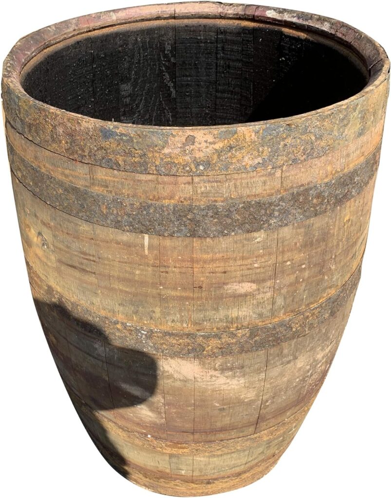 Cheeky Chicks Ltd Rustic Oak Traditional Wooden Whisky Barrel with Removable Top Water Butt 200ltrs