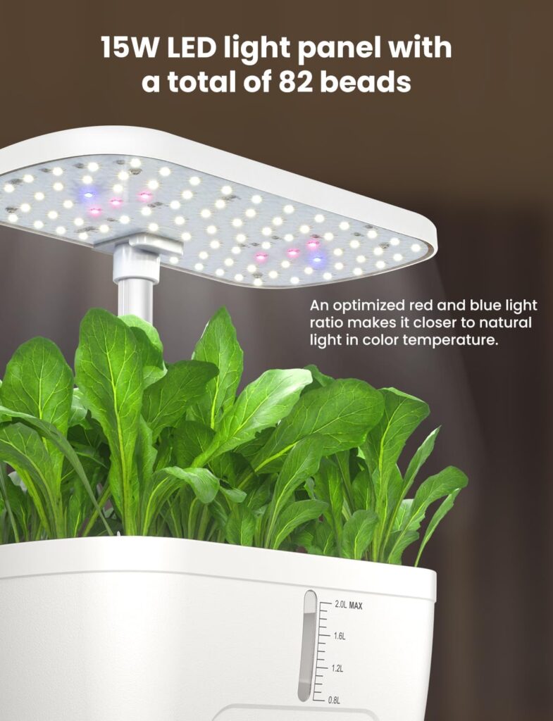 GOLUMUP Hydroponics Growing System 6 Pods Hydro Indoor Herb Garden with LED Light, Plants Germination Kit with Auto Timer, Indoor Gardening System Gardening Gifts for Women