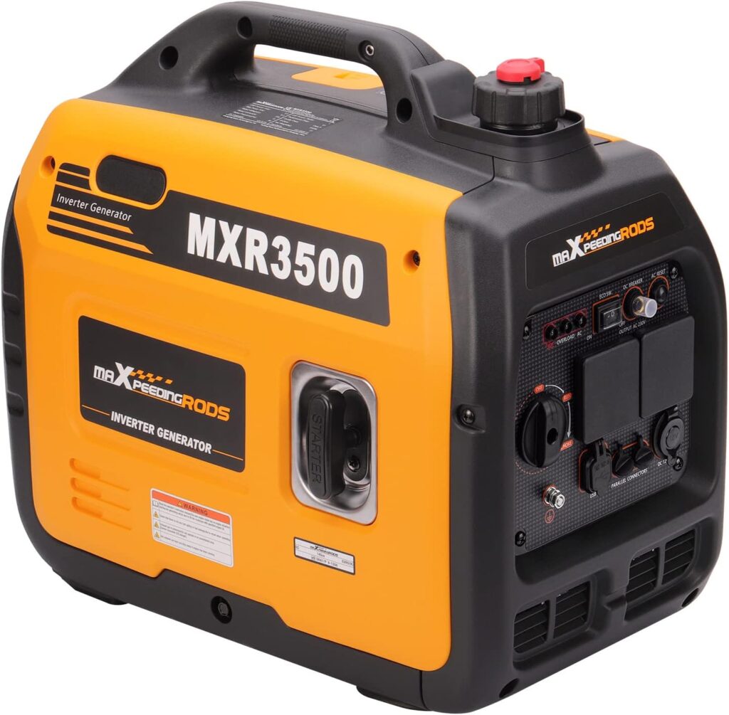 maXpeedingrods 3300W Portable Inverter Generator Petrol Silent Pure Sine Wave Generator for Camping, RV Travel, Home, or Jobsites