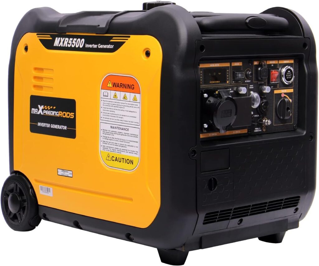 maXpeedingrods 3300W Portable Inverter Generator Petrol Silent Pure Sine Wave Generator for Camping, RV Travel, Home, or Jobsites