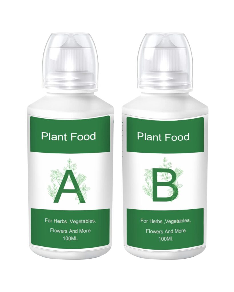 Nouri Hydroponic Liquid Plant Food A B Nutrients - Optimize Growth Health - Safe for Indoor Plants, pH-Balanced Root Development Support - Liquid Fertilizer for Plants - Indoor Plant Food