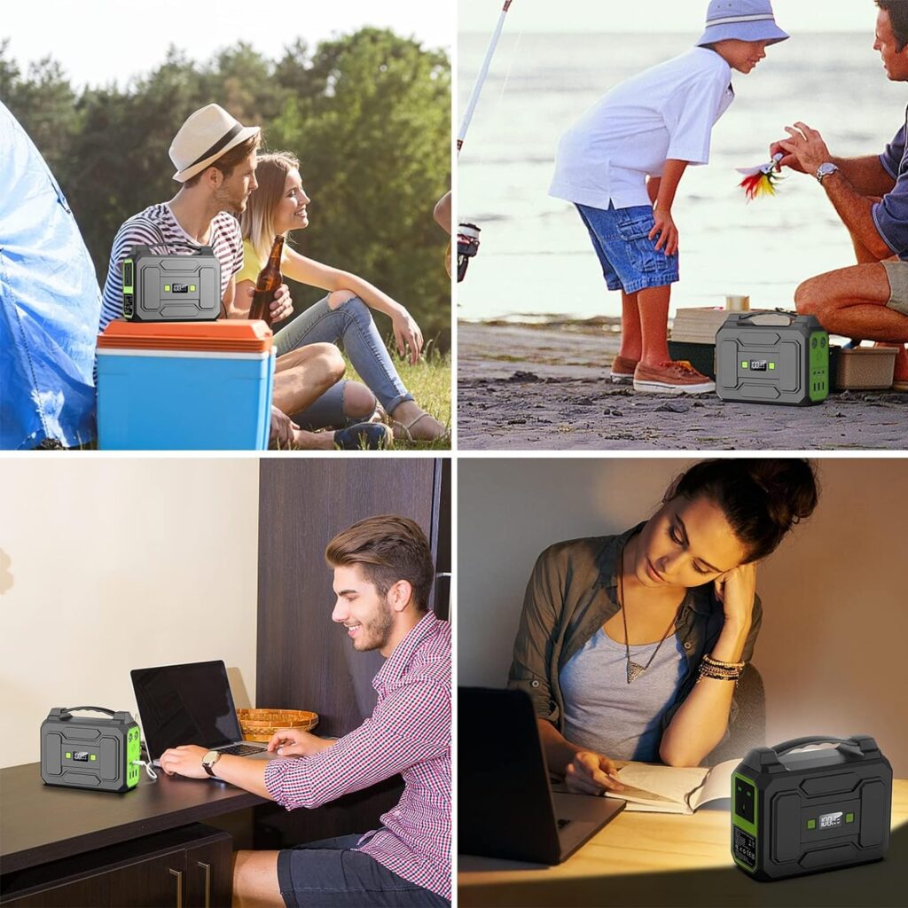 Portable Power Station 100W 27000mAh/99Wh Solar Generator with 230V UK AC Outlet/QC 3.0 18W USB/Type-C Power Pack for Camping Outdoor Travel Fishing Home Emergency Backup Battery