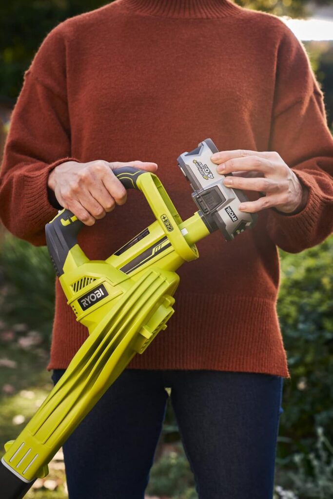 Ryobi OBL1820S ONE+ Cordless Blower, Air Speed (Zero Tool), 245 km/h, 18 V, Hyper Green and Grey