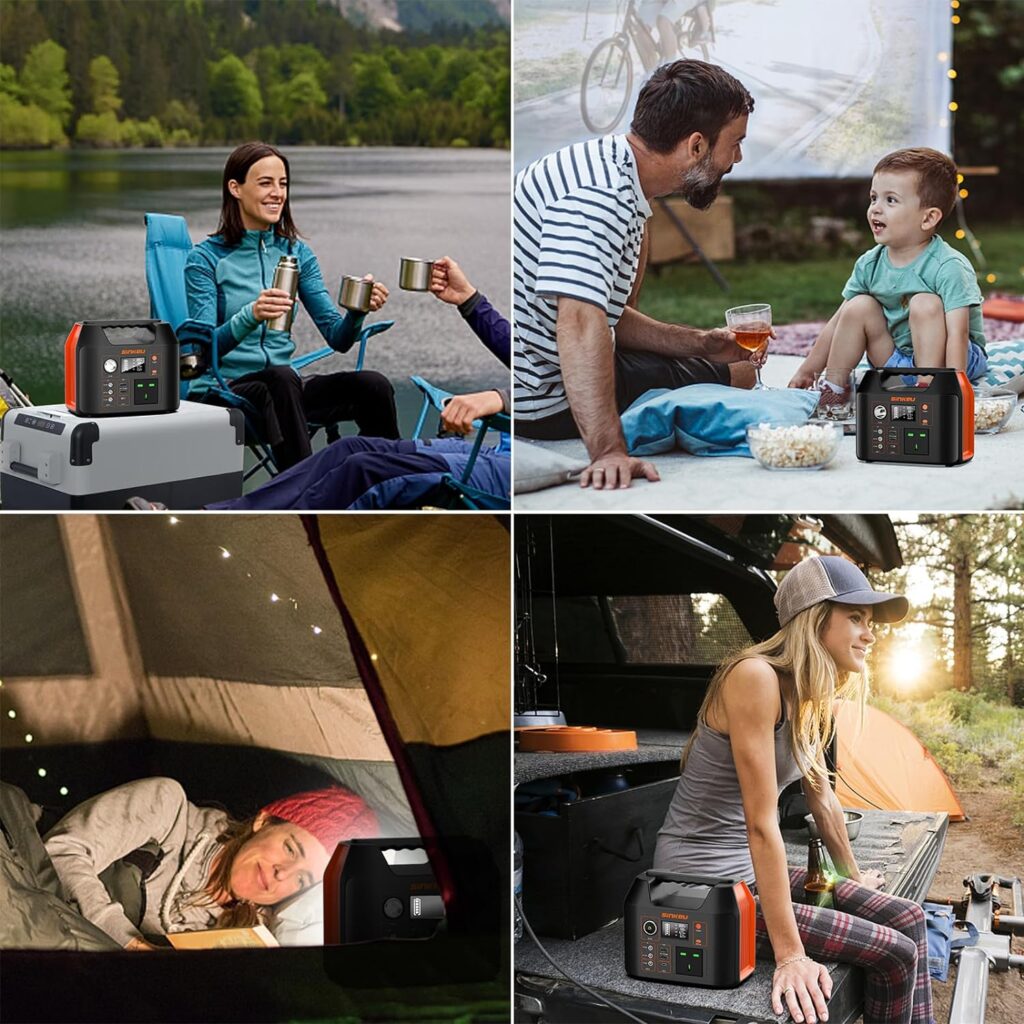 SinKeu Portable Power Station,27000mAh/99Wh Solar Generator with 230V/150W AC Outlet for Camping Emergency Outdoor Adventure Picnic Fishing Travel Party RV Trip(Solar Panel Not Included)