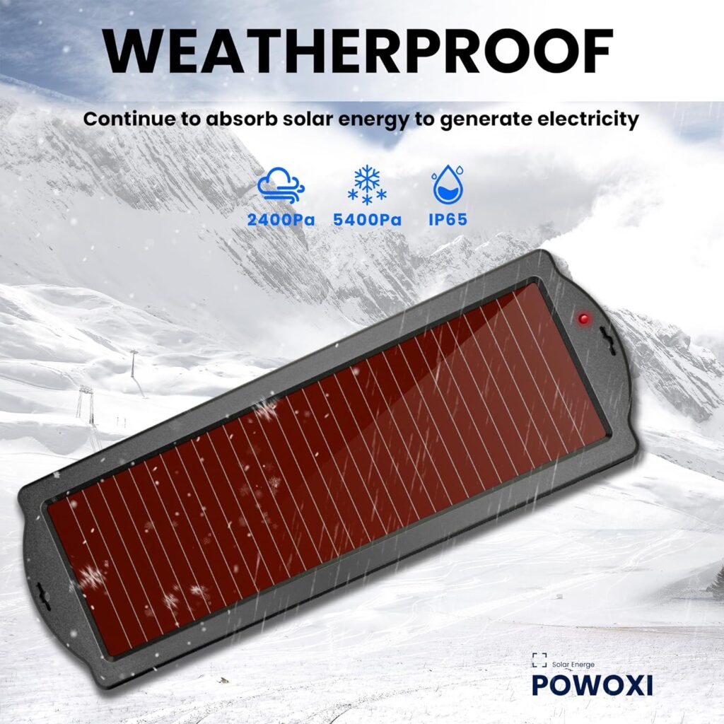 Solar Car Battery Trickle Charger, 12V 1.8W Solar Battery Charger Car, Waterproof Portable Amorphous Solar Panel For Automotive, Motorcycle, Boat, Atv,Marine, RV, Trailer, Powersports, Snowmobile, etc