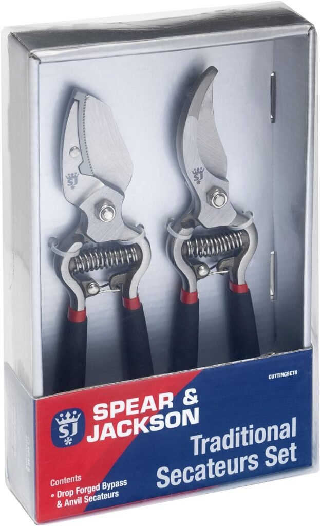 Spear Jackson CUTTINGSET8 Traditional Bypass Anvil Secateur Set