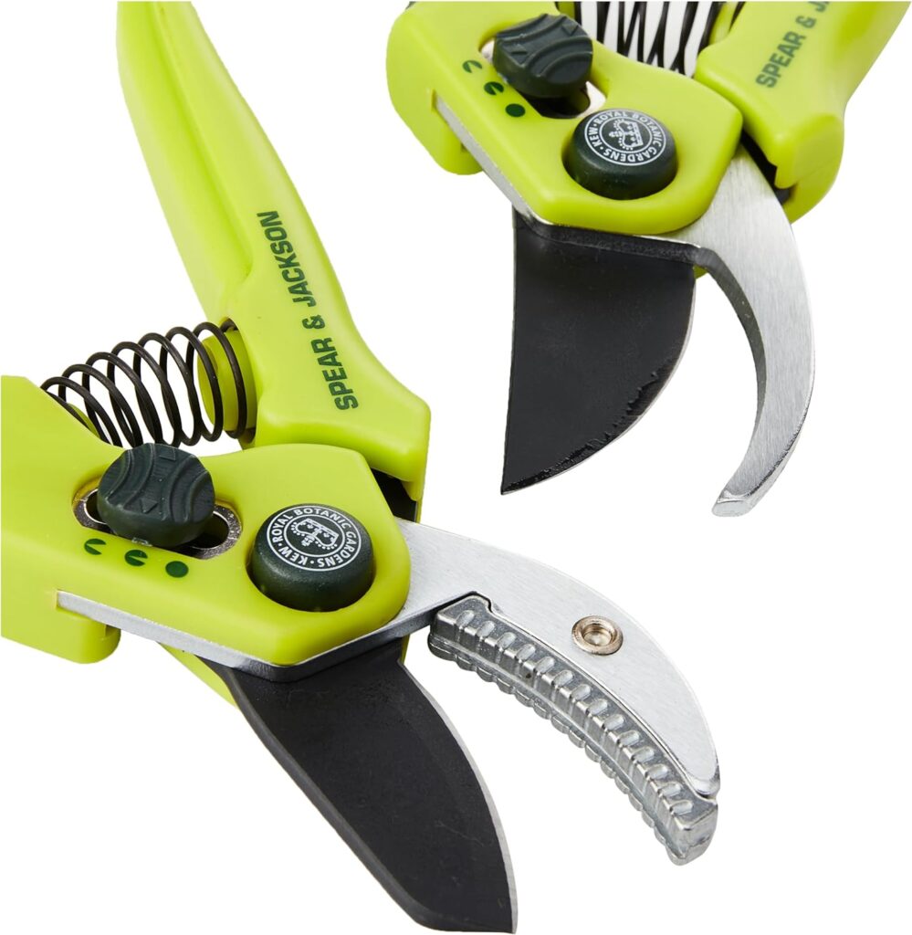 SPEAR JACKSON Kew Gardens Razorsharp Cutting, Set 3K Bypass and Anvil Secateurs Set, Green