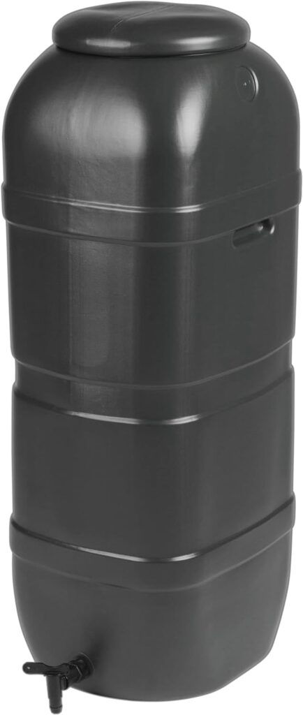 Strata Products Ltd GN334 Ward 100L Slimline Water Butt including Tap and Lockable Lid - Black